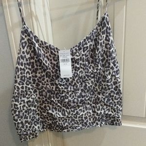 American Eagle outfitters cheetah print crop top